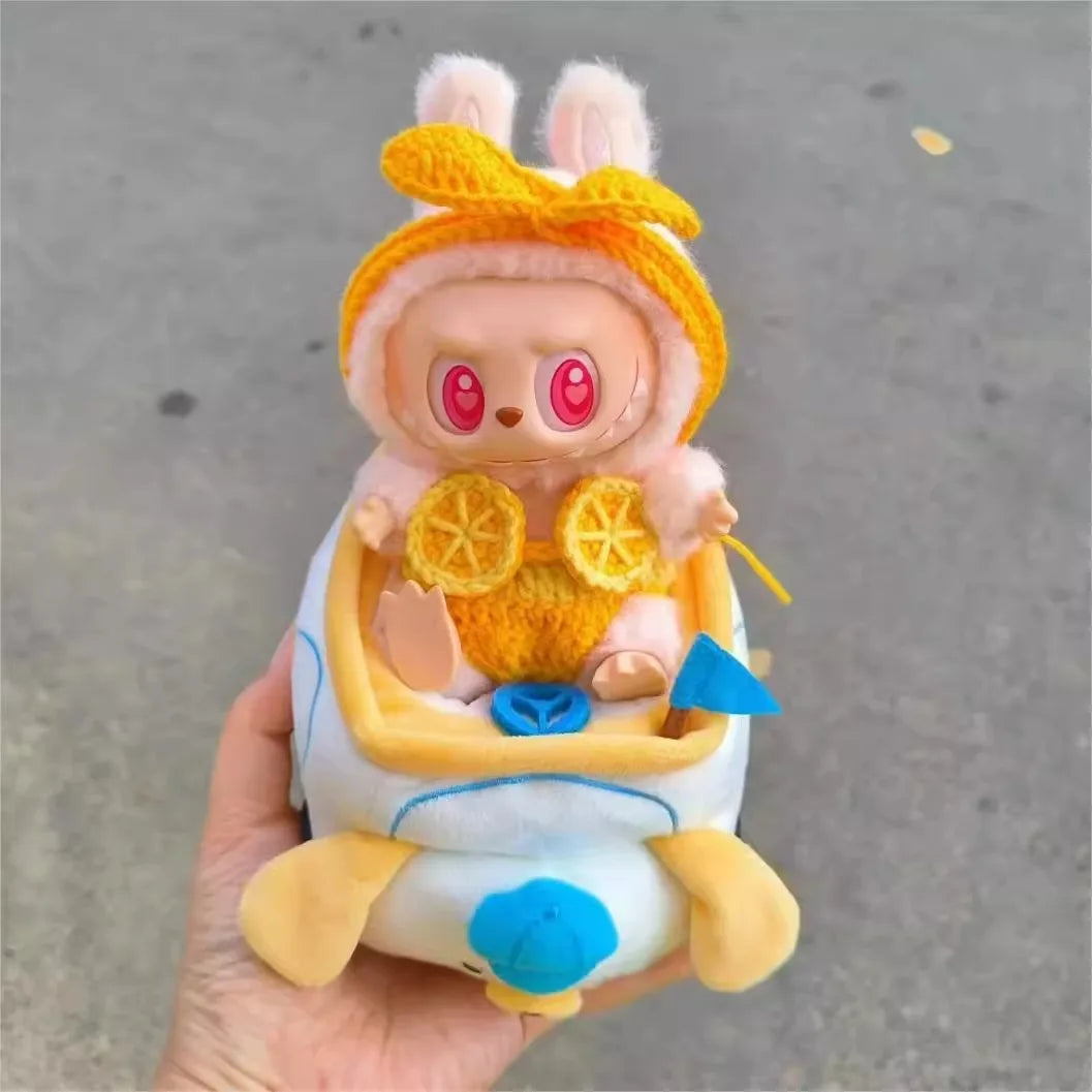 (Shoes Only)17cm Labubu Accessories Shoes Dolls Can Wear Shark Slippers Fun and Stylish Casual Shoes for Playtime