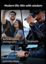 AK75 Smart Watch Flashlight 1.9inch Men Outdoors Sports Fitness Tracker 700mah Large Battery BT Calling LED Light Smartwatch