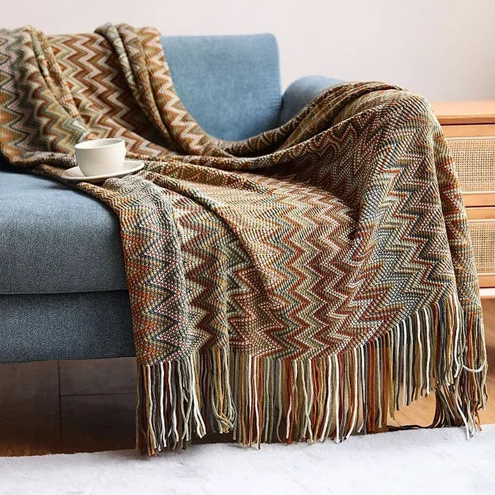 Boho Bed Plaid Blanket Geometry Aztec Baja Blankets Ethnic Sofa Cover Slipcover Decor Throw Wall Hanging Tapestry Rug Cobertor
