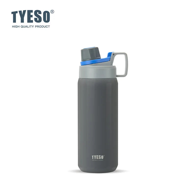 Tyeso Stainless Steel Sports Water Bottle Insulated Leak-Proof Portable Fitness Flask for Outdoor Workouts Travel Vacuum Flasks