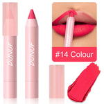 18-Colors Lipstick Pencil Waterproof Sexy Red Matte Contour Tint Lipstick Lasting Non-stick Cup Lipliner Pen Lip Makeup Cosmetic