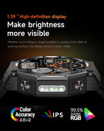 2025 New T-Rex 3 Ultra GPS Men SmartWatch 10ATM Waterproof Built-in Dual-band GNSS Compass Military Sport Flashlight Smart Watch