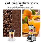 6000W Heavy Duty Commercial Blender Food Processor Stationary Mixer Ice Smoothies for Kitchen High Power Juicer Blender BPA Free