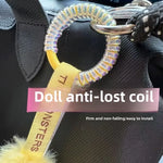 2Pcs/Lot Labubu Anti Drop Buckle Silicone Rope Keychain Protection Ring Colorful Winding Fixed Anti Drop