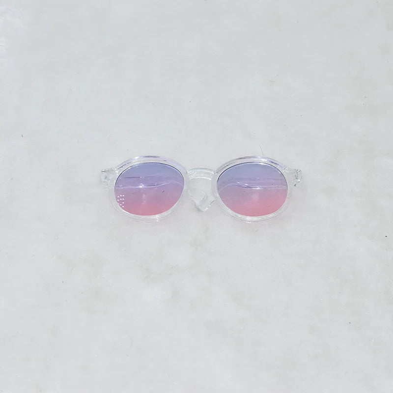 17cm labubu Glasses 6.5cm Transparent Plastic Glasses For 1/8 1/6 1/3 1/4 BJD for Labubu MSD SD Plush for EXO Doll sunglasses