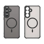 Translucent Frosted Shield Shockproof Case For Samsung Galaxy S25 FE Magnetic Wireless Charging TPU Frame Plastic Phone Cover