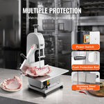SucceBuy Commercial Electric Meat Bandsaw 650W 1800W Stainless Steel Countertop Bone Sawing Machine Frozen Fish Cutter for Pork