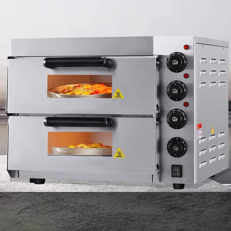 Commercial Double-Layer Kitchen Utensils, Pizza Bread Baking Machine, Household Electric Oven Machine