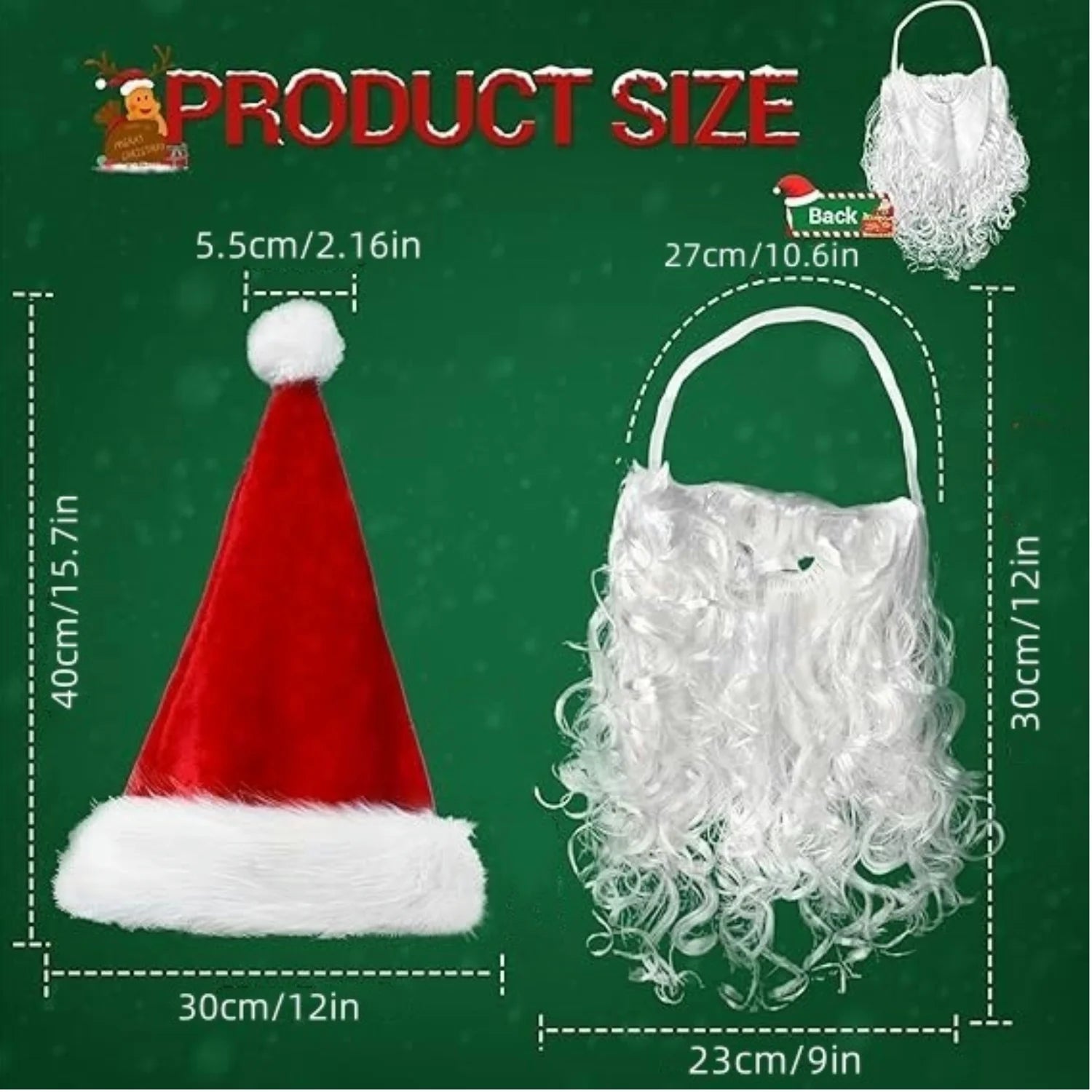 Fluffy Red Santa Hats Set with Plush Brim and Liner for Adults Men Women - Christmas, New Year Party Supplies & Gifts