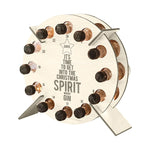 Christmas Countdown Wine Rack Wooden Christmas Tree Shaped Bottle Holder Festive Decor Ornament Craft Accessory