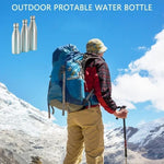 Single Layer Stainless Steel Canteen Kettle Outdoor Camping Hiking Water Bottle Portable Large Capacity Leakproof Drinking Bottl