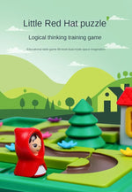 Little Red Riding Hood Smart Hide&Seek Board Games With Solution Skill-Building Puzzle Logic Game Training Toy for Children