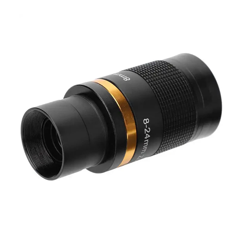 Telescope Accessories 8-24mm Zoom Eyepiece Full Metal Continuous Zoom Broadband Green Film with Optical Glass Zoom Lens Manual
