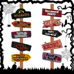 1set Halloween Party decor Welcome Sign Halloween Scary Themed Outdoor Yard Signs Decor Halloween Party Home Garden Decor