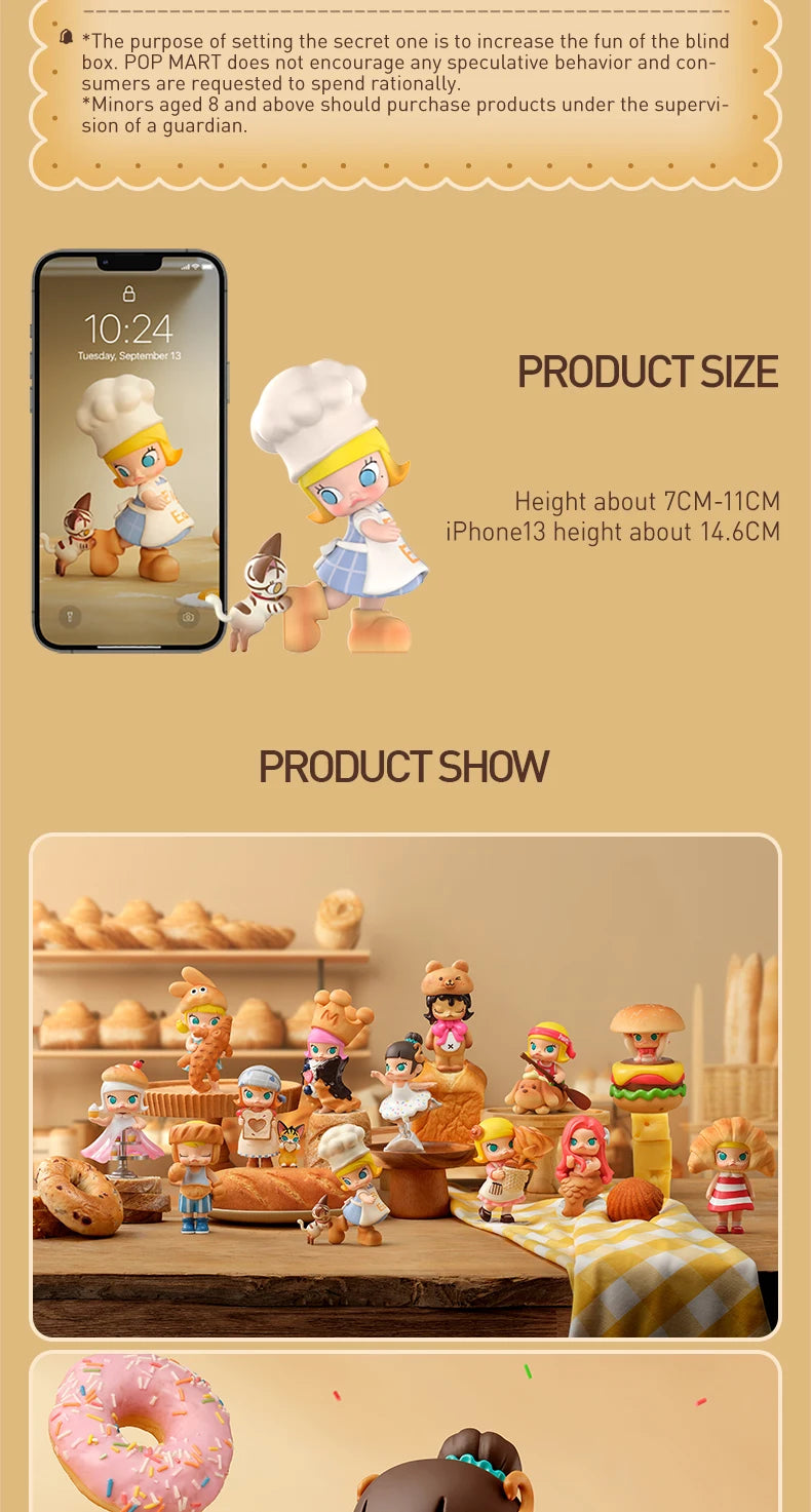 POP MART MOLLY Carb-Lover Series Mystery Box – 1PC/12PCS Blind Box Collectible Figure (Official POPMART Figurine)