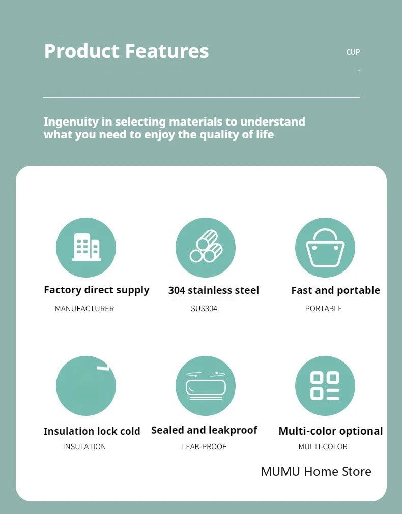 20oz/30oz Stainless Steel Car Thermos Bottle Travel Sports Water Bottle Large Capacity with Handle Straw Mug Outdoor Coffee Cup