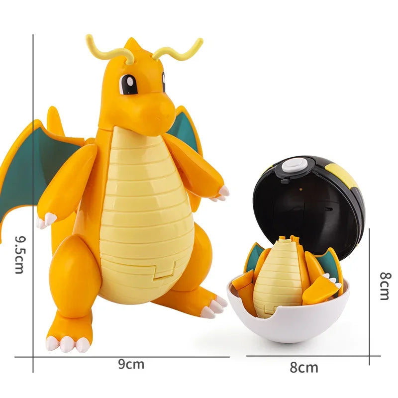 Pokemon Figures Toys Pocket Monsters Ball Model Pikachu Gengar Pokeball Dragonite Snorlax Pokeball Action Figures Toy