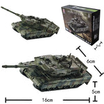 1/72 German Leopard 2 Main Battle Tank Model Creative Military Series Building Blocks Decor Assembled Toys For Boys Xmas Gifts