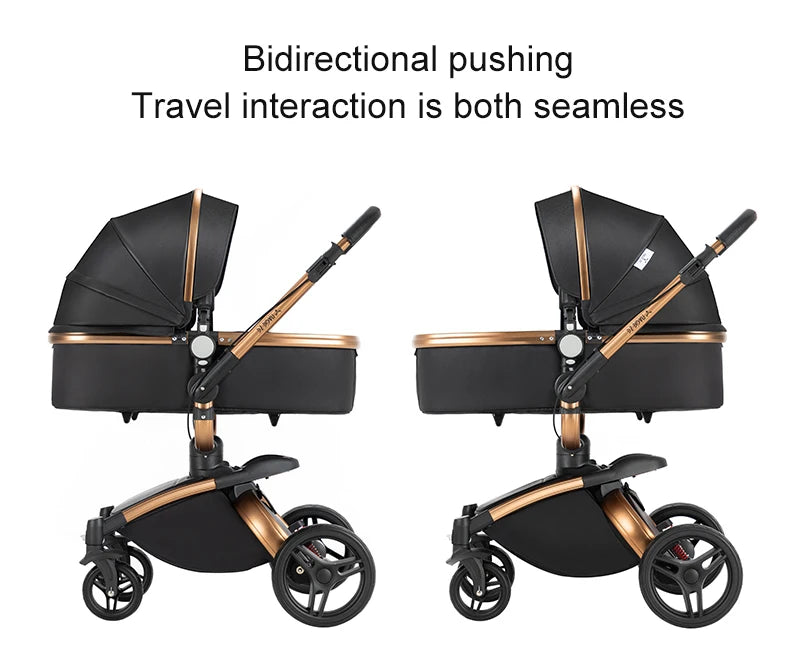 3 in 1 Lightweight High Landscape Baby Stroller Cart Carriage for Newborn Luxury Pushchair