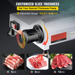 SucceBuy 10" 12" Commercial Meat Slicer Electric Deli Food Slicer Carbon Steel Blade Electric Food Slicer  for Commercial Home