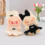 For 15/17cm Mini Labubu Clothes Luxury Dress Bow Strap Pants Set 3.0 Labubu clothing outfit Glasses Shoes Doll Accessories