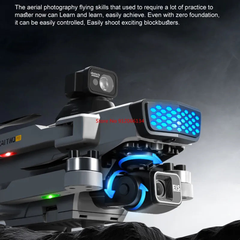 8K ESC 3 Axis Gimbal 360° Obstacle Avoidance WIFI FPV RC Drone 5G Brushless Electric GPS Follow Me Remote Control Quadcopter Toy