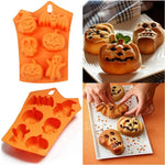 Pumpkin Halloween Silicone Mold for Cake Biscuit Candy Baking Skull Bat Spider Trick Or Treat kid Children Halloween Party Decor