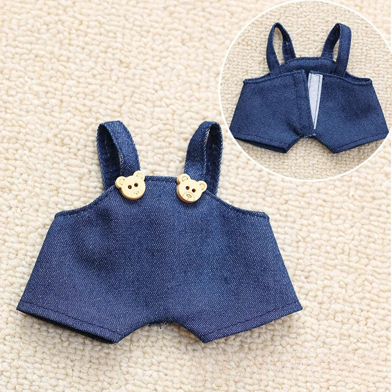 Mini Doll'S Clothes Outfit Accessories For Korea Kpop Exo 15-17cm Labubu Idol V1 V2 Pocket overalls Clothing Gift