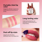 3 Colors Lip Stain Color Peel-Off Stick Set Long-lasting Waterproof Pink Liquid Lip Gloss No Fading And Non-stick Cup Lip Gloss