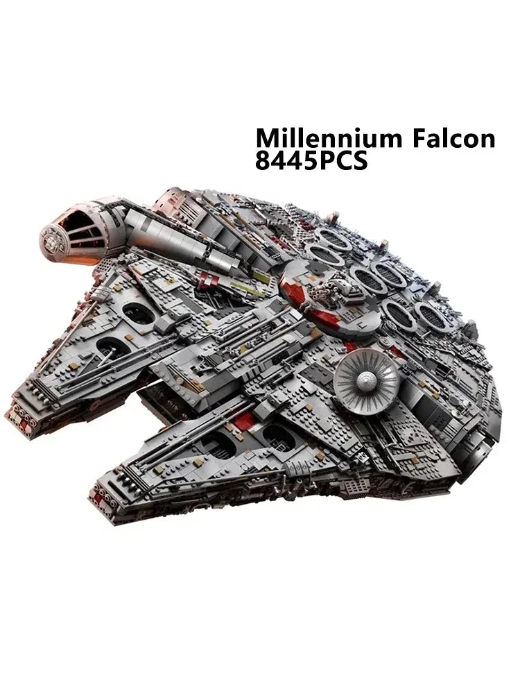 In Stock The Large Millennium Ship Falcon 8445pcs Building Blocks Bricks Compatible 75192 Toys For Kids Birthday Christmas Gifts