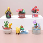 Pokemon Blind Box Toys Miniature Bonsai Scene Pidgeot Dragonair Bulbasaur Growlithe Scizor Doll Toys Collect Ornaments
