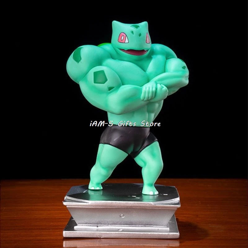 Pokemon Toys GYM Figurines Cartoon Fitness Muscle Man Action Figure Charmander Bulbasuar Squirtle Gengar Fit Model Anime Toys