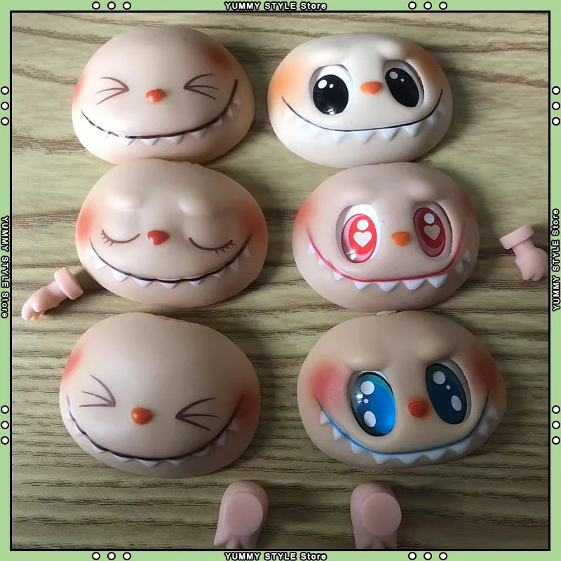 Hot Sell Labubu Plush Doll Parts Vinyl Doll Accesseries Pvc Face Changing Parts Hands Feet Replacement Supplies Diy Gifts