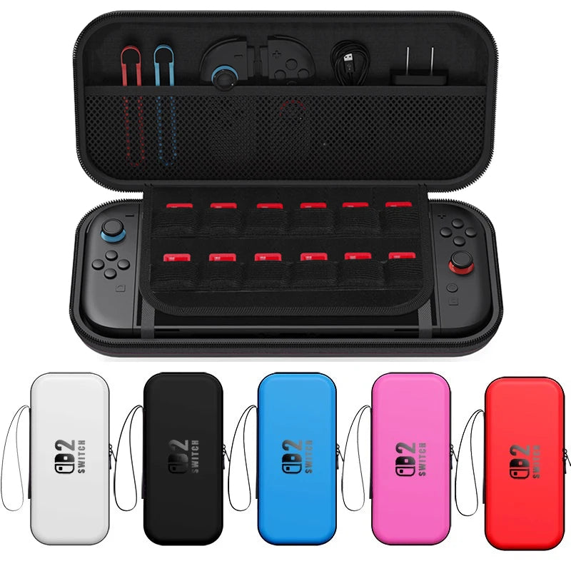 For Switch 2 (2025) dedicated carrying case, protective hard shell portable travel storage bag, can hold 12 game cartridges