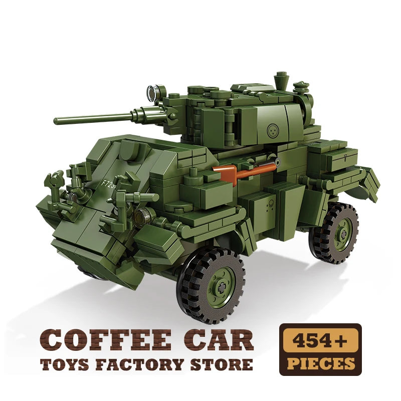 WW2 Classic Anti-tank Gun Building Blocks Army Weapon Toys Military Armored Cars MOC Bricks Tank Model Adult Children Gifts NEW