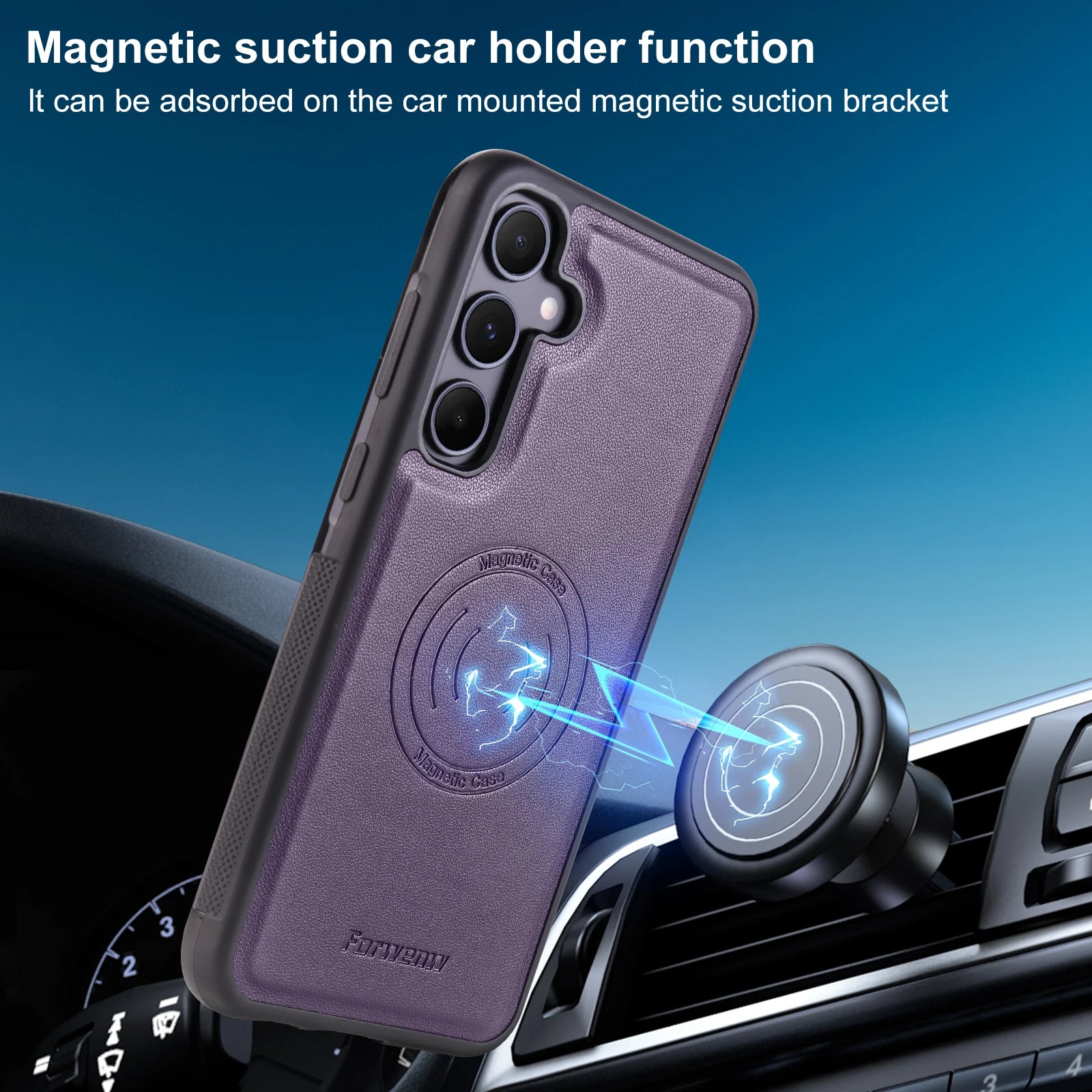 Leather Case For Samsung Galaxy A16 A36 A56 A55 A35 A15 A25 S25 S24 Ultra S23 S22 Plus + 2 in 1 Detachable Vertical Wallet Cover