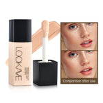 LOOKAVE Liquid Foundation Long Lasting Full Coverage Matte Cream CC Foundation Makeup Concealer Natural Liquid Base Moisturizing