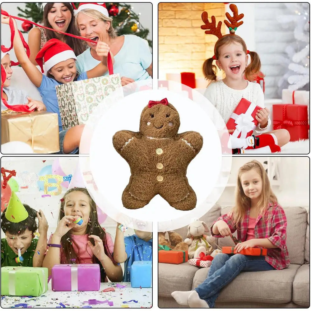 40cm Christmas Gingerbread Pillow Pendant Christmas Tree Party Home Decor New Year Gift Noel Cute Pillow For Decoration Couch