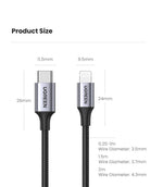 UGREEN MFi USB C to Lightning Cable PD20W Fast Charging for iPhone 14 13 12 Pro Max Mini Data Cable for iPhone for iPad