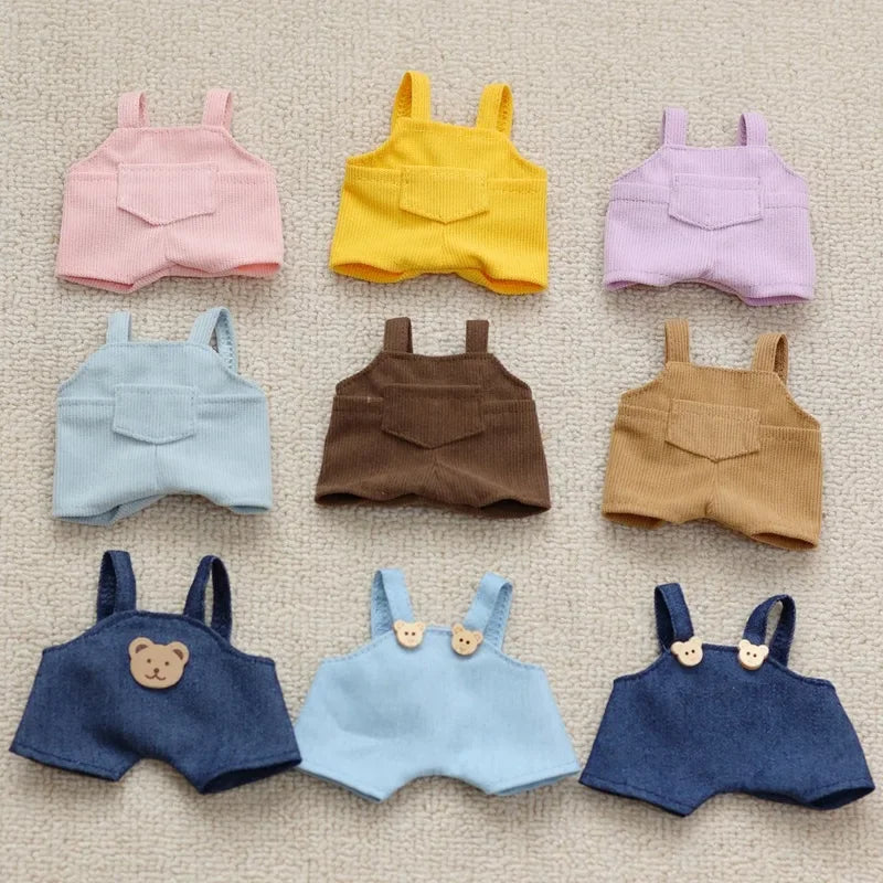 Mini Doll'S Clothes Outfit Accessories For Korea Kpop Exo 15-17cm Labubu Idol V1 V2 Pocket overalls Clothing Gift