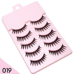 DINGSEN Fake Eyelash Anime Lashes 5 Pairs Little Devil Eyelashes Natural Daily Makeup Manga Eyelashes Clear Band Eyelashes