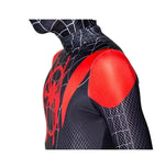 Superhero Spiderman Miles Morales Cosplay Costume Adult Kids Spider Man Halloween Jumpsuit Bodysuit Coat Party Dress Up Gift