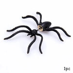 Halloween Party DIY Decoration 3D Horror Personality Black Spider Earrings Jewelry Piercing Earrings Clothing Decoration Supplie