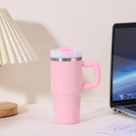 14oz Car Mug with Handle Double-layer Vacuum Coffee Cup Portable Water Cup Large Capacity 304 Stainless Steel Travel Thermal Cup