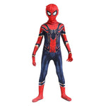 Kids Superhero Spider Costume Spandex Jumpsuit Halloween Cosplay Costumes Bodysuit Kids Head Cover Separation Party Set