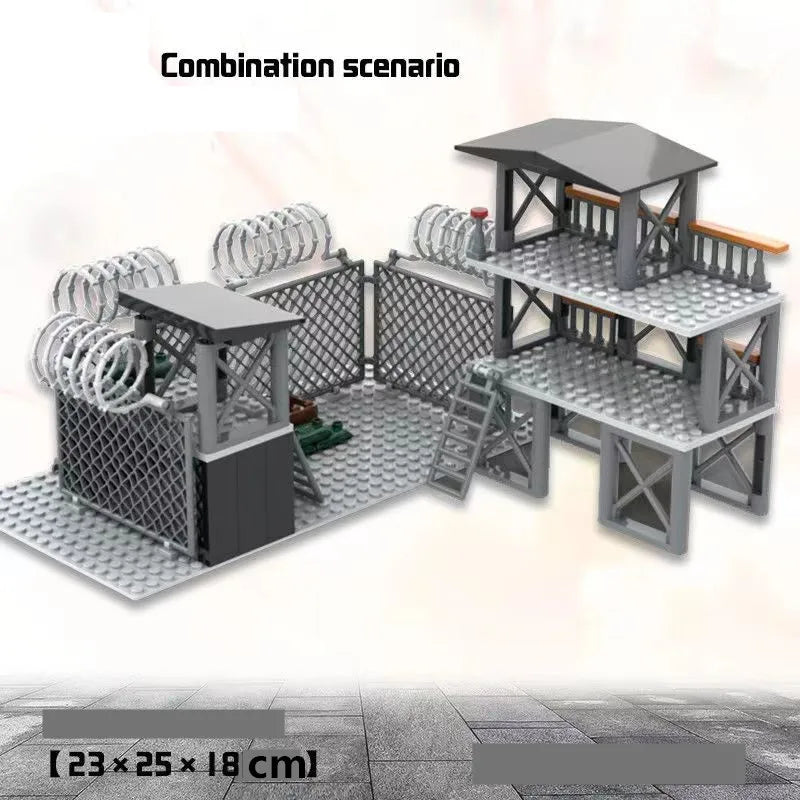 WW2 Army Military Base Model Building Kits Boys Toys Gifts Army Supplies Military Construction Building Blocks Sets