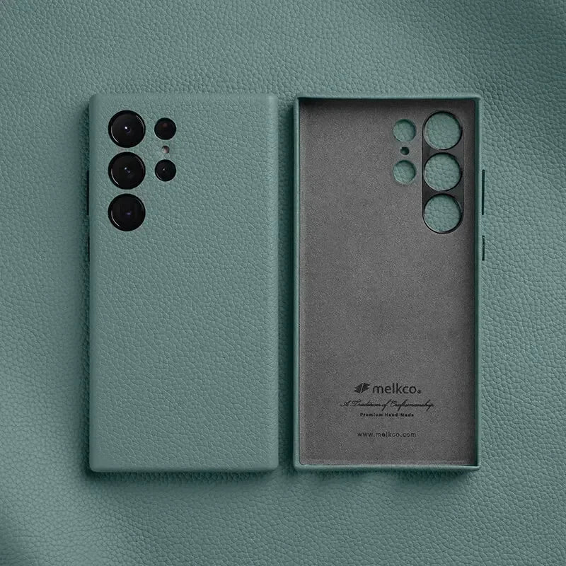 Melkco 100% Genuine Leather Case For Samsung Galaxy S24 S25 Ultra S24 Plus + 5G Premium luxury Cases Fashion Cow Business Cover