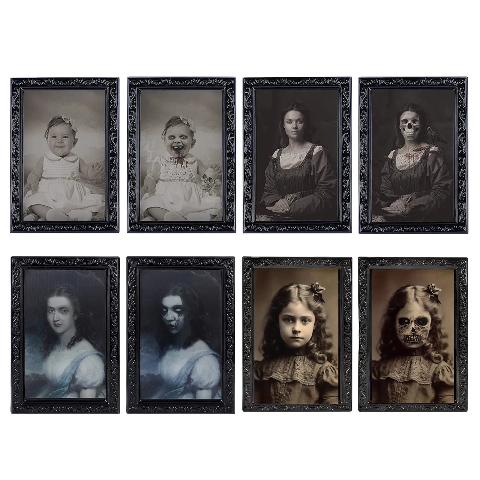 Changing Face Ghost Halloween Decoration Horror Craft Supplies Party Decor Halloween Theme Party Props 3d Ghost Picture Frame