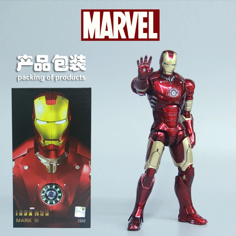 Marvel Avengers ZD Toys Iron Man MK3 MK1 MK6 MK7 MK5 Tony Stark Iron Patriot War Machine Action Figure Ironman Collect Toy Gift