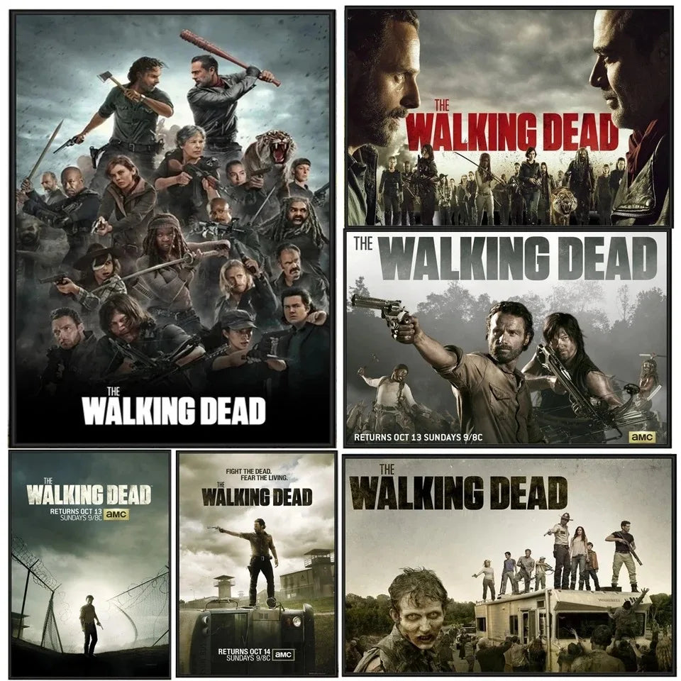 Classic Art Poster The Walking Dead The Comic Wall Art Paint Wall Decor Canvas Painting Prints Interior Bar Cafe No Frame